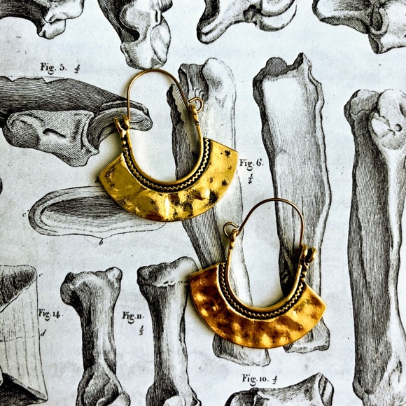 Jewelry - Hammered Hoop Earrings